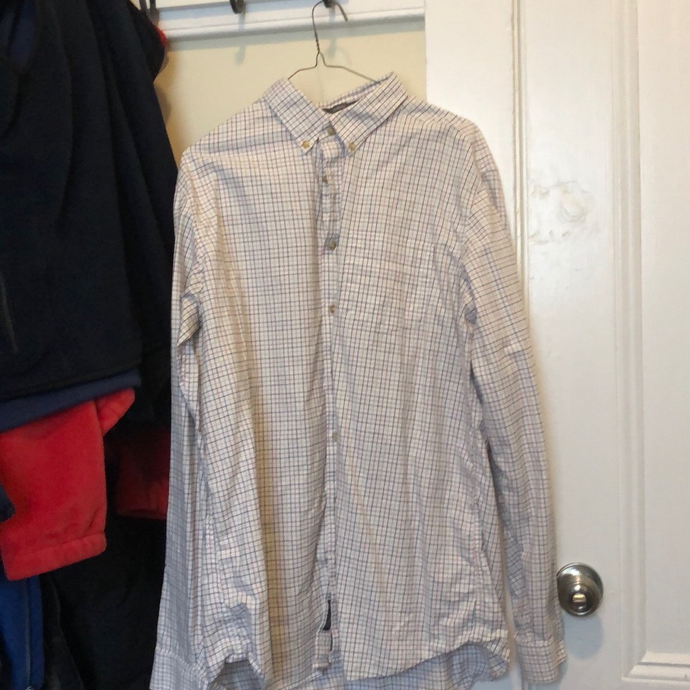 White casual button down shirt
